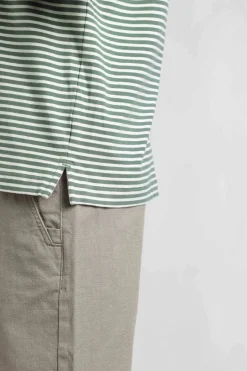Weird Fish T-Shirts|Adair Super Soft Striped T-Shirt Army Green