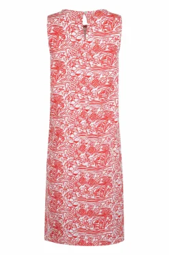 Weird Fish Dresses|Adenea Organic Cotton Jersey Shift Dress Rich Red