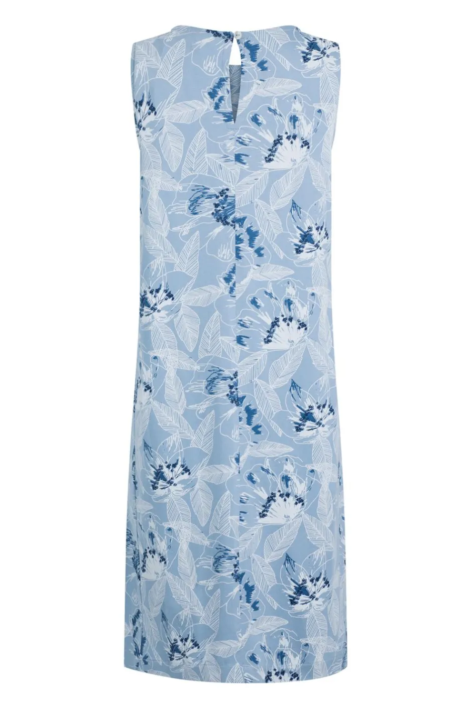 Weird Fish Dresses|Adenea Organic Cotton Jersey Shift Dress Pale Denim