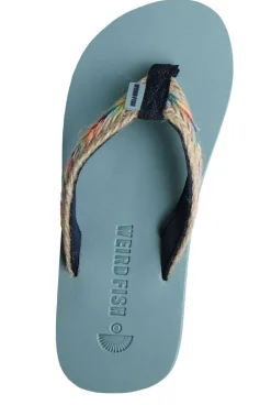 Weird Fish Flipflops And Footwear|Flipflops And Footwear|Adila Braided Flip Flops Mineral Blue