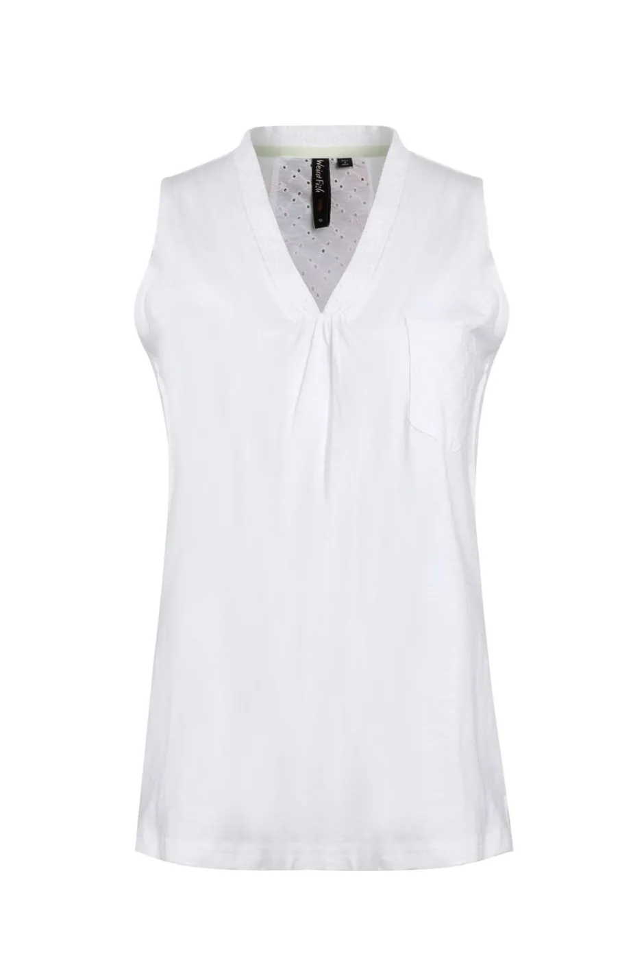 Weird Fish Tunics|Tops & T-Shirts|Ainey Broidery Pocket Vest White
