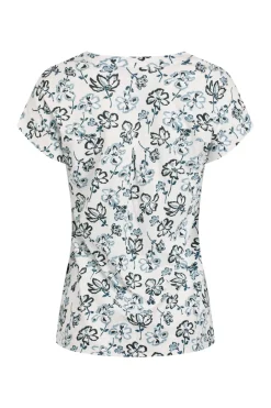 Weird Fish Tunics|Tops & T-Shirts|Alia Organic Cotton Printed Jersey Top Off White