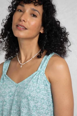 Weird Fish Tunics|Tops & T-Shirts|Aliana Burnout Vest Aqua Marine