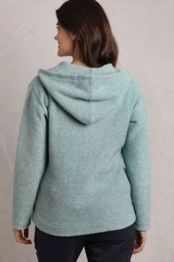 Weird Fish Fleece|Sweatshirts & Hoodies|Alisa Eco 1/4 Zip Snow Marl Fleece Hoodie Mineral Blue