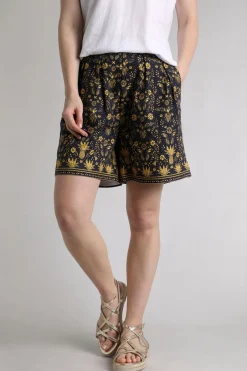 Weird Fish Shorts|Linen|Aloha Linen Rich Printed Shorts Ink