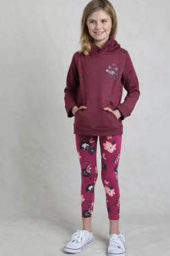 Weird Fish Kids Fleece & Hoodies|Amber Girls Graphic Hoodie Boysenberry