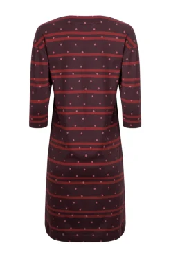 Weird Fish Dresses|Amria Organic Cotton Square Neck Jersey Dress Mulled Wine