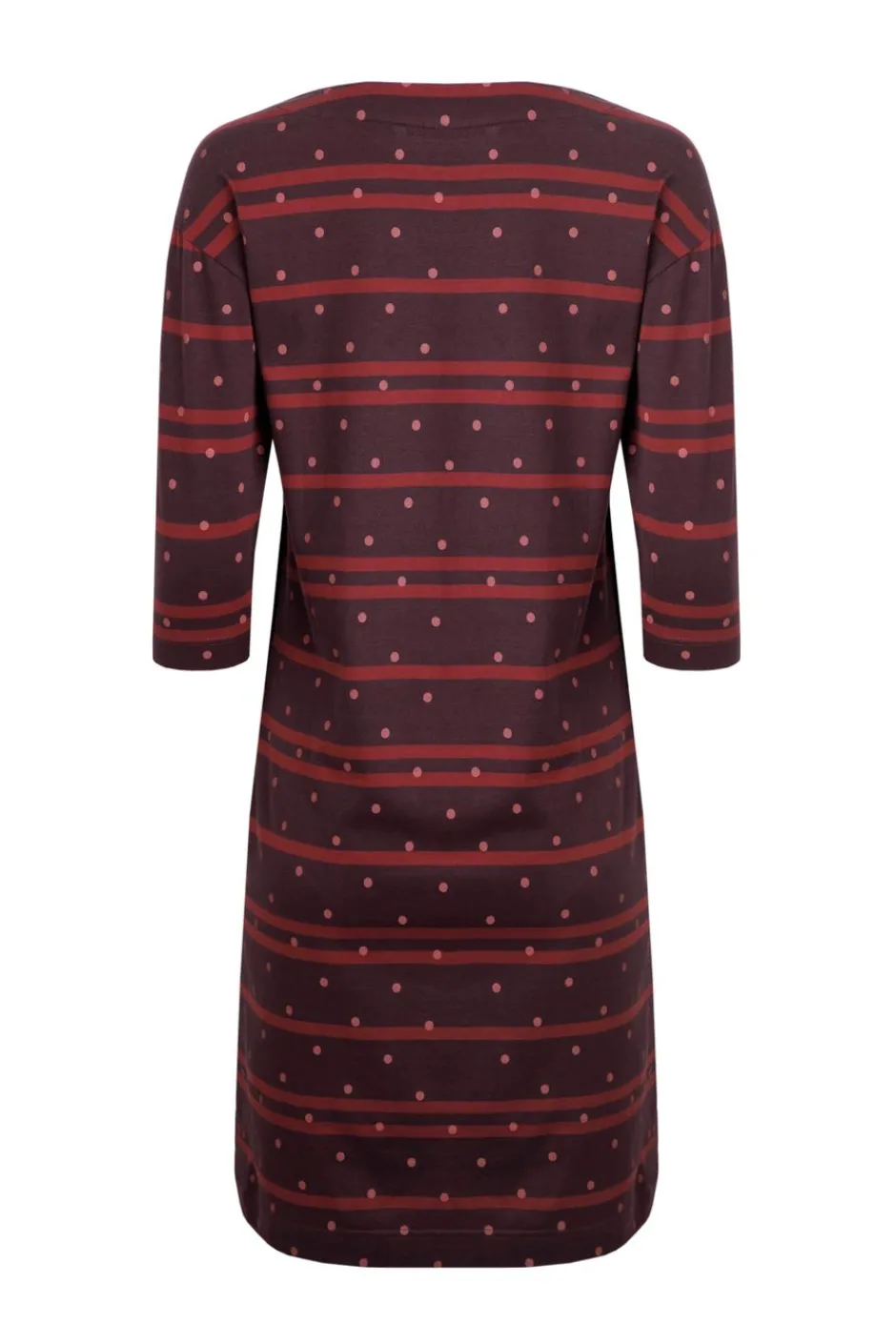 Weird Fish Dresses|Amria Organic Cotton Square Neck Jersey Dress Mulled Wine