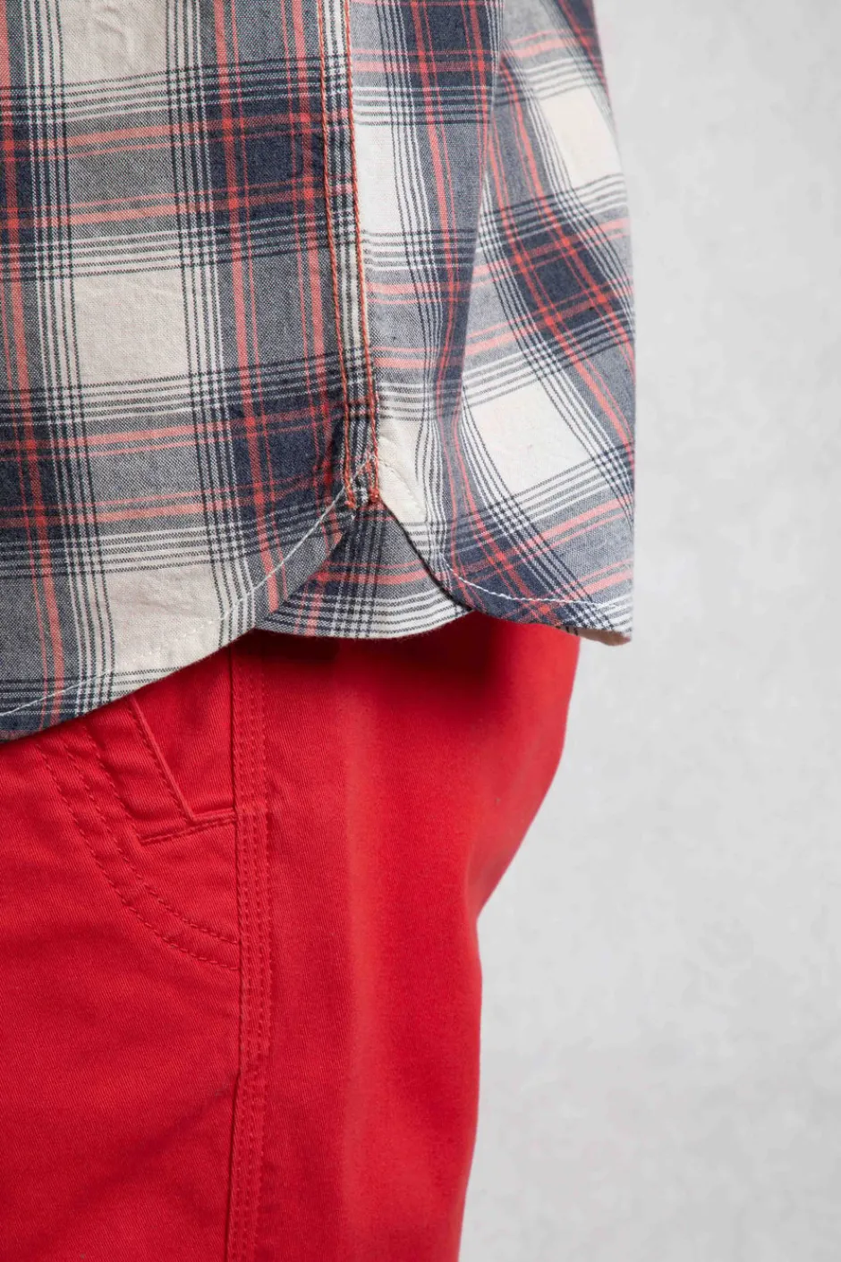 Weird Fish Shirts|Angeles Vintage Wash Short Sleeve Check Shirt Dusty White