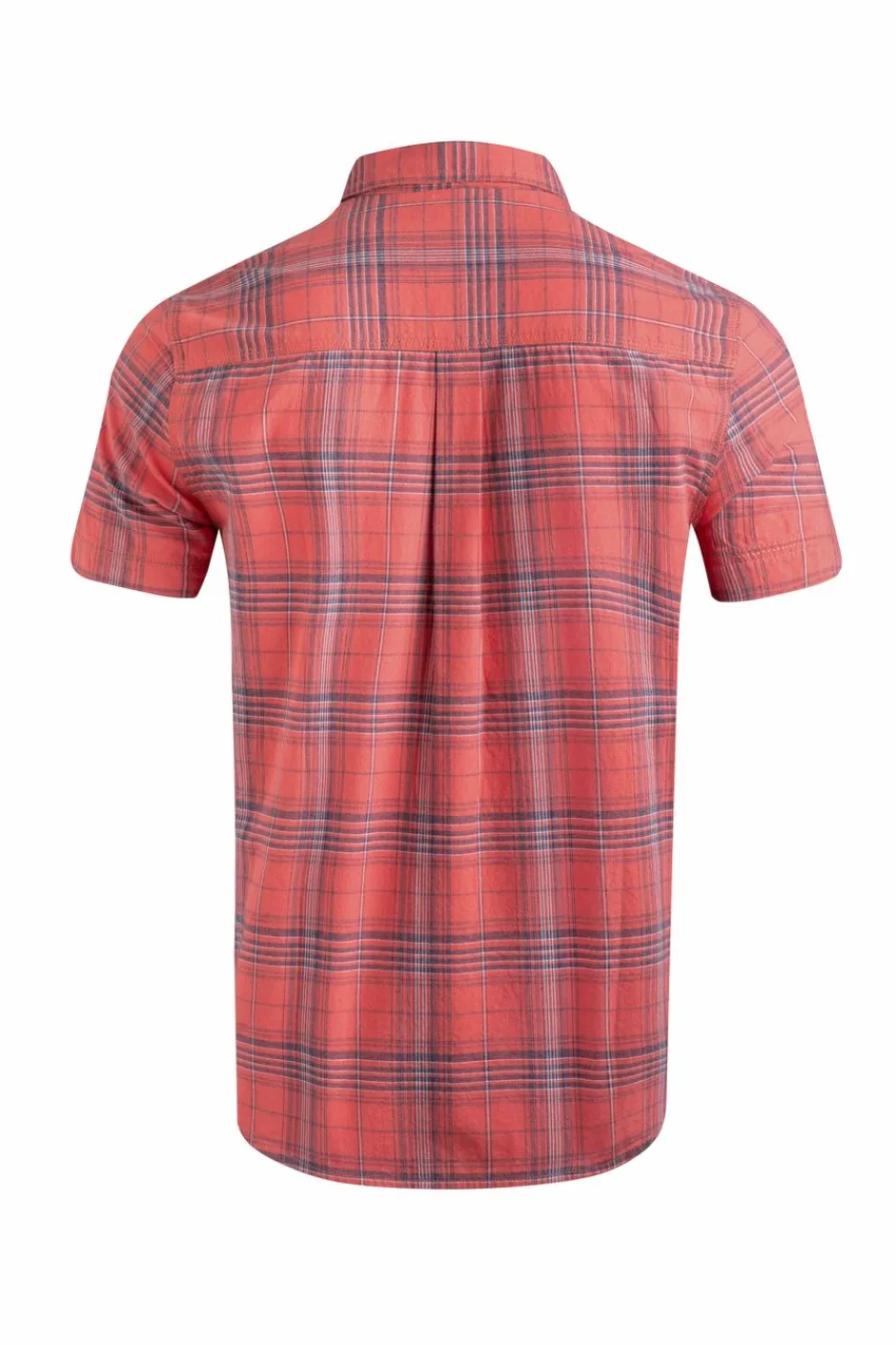 Weird Fish Shirts|Angeles Vintage Wash Short Sleeve Check Shirt Retro Red