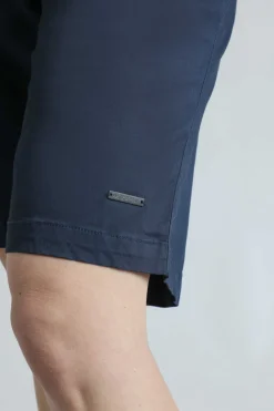 Weird Fish Shorts|Annalise Knee Length Chino Shorts Navy
