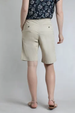 Weird Fish Shorts|Annalise Knee Length Chino Shorts Oyster