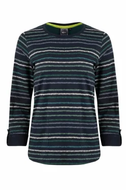 Weird Fish Tunics|Tops & T-Shirts|Anonna Organic Cotton Stripe Jersey T-Shirt Navy