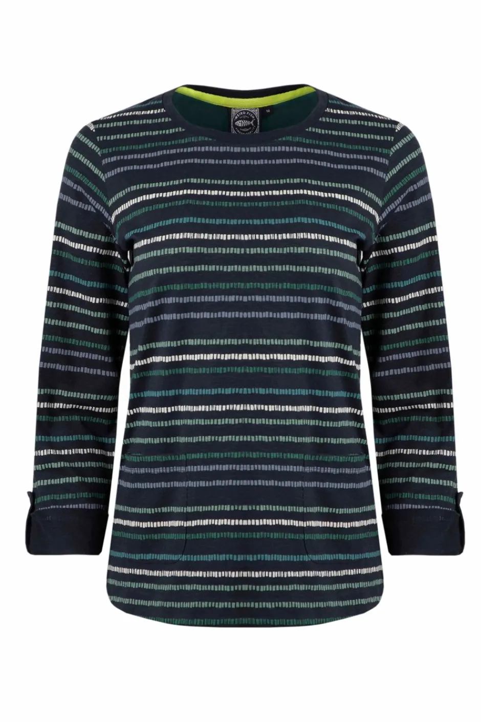 Weird Fish Tunics|Tops & T-Shirts|Anonna Organic Cotton Stripe Jersey T-Shirt Navy