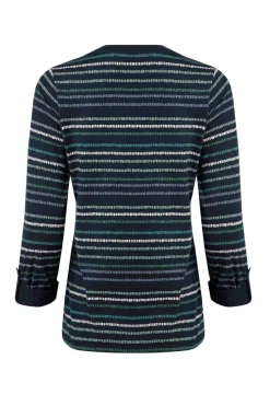 Weird Fish Tunics|Tops & T-Shirts|Anonna Organic Cotton Stripe Jersey T-Shirt Navy
