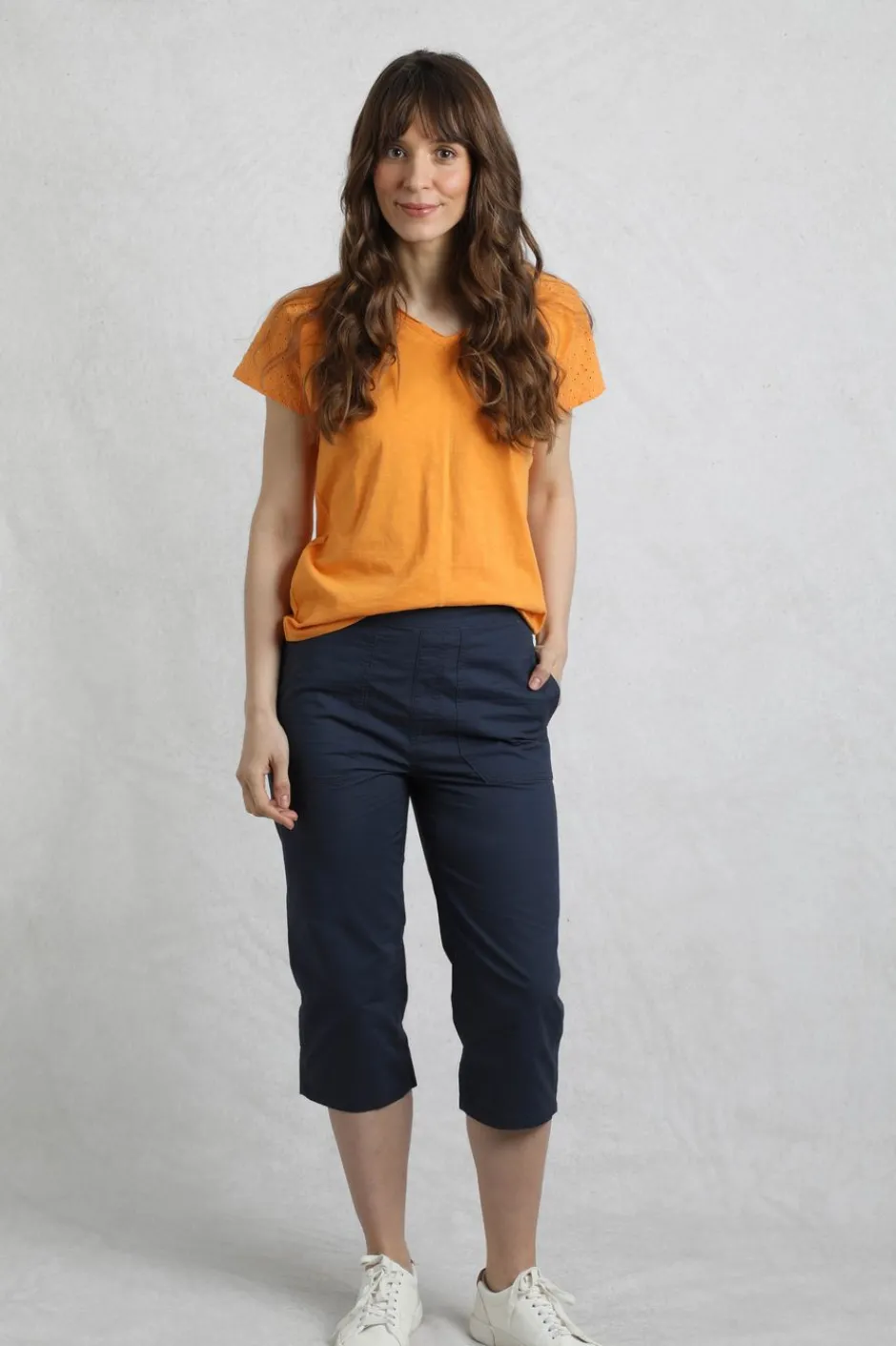 Weird Fish Shorts|Leggings|Anyar 3/4 Length Ripstop Trousers Navy