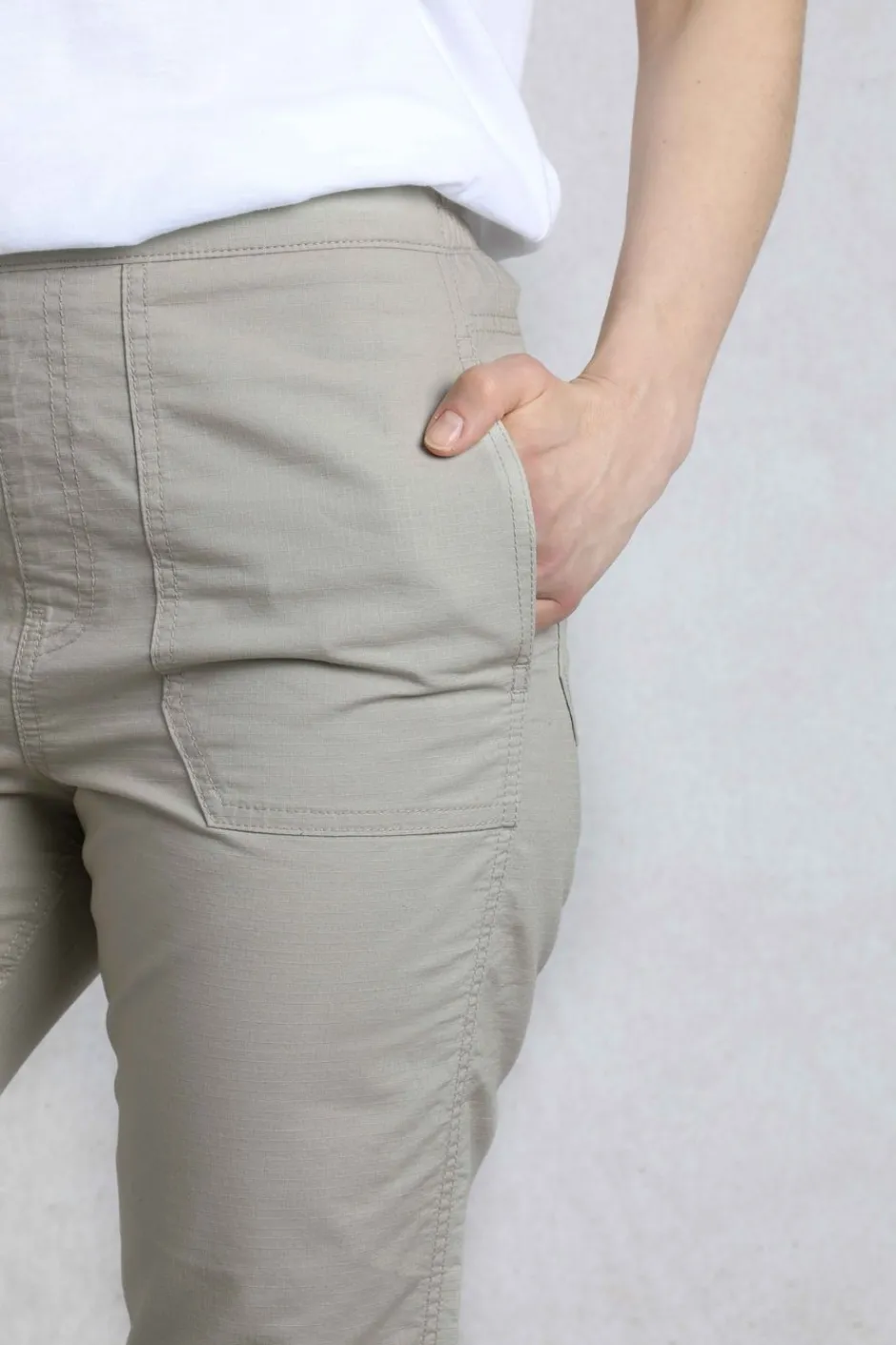 Weird Fish Shorts|Leggings|Anyar 3/4 Length Ripstop Trousers Oyster