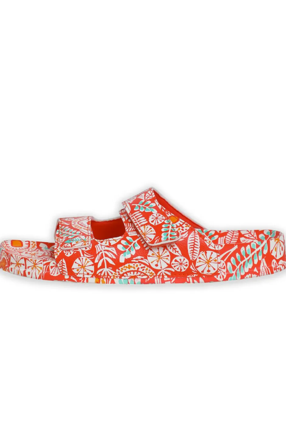 Weird Fish Flipflops And Footwear|Flipflops And Footwear|Appledore Printed Pool Sliders Tango Red