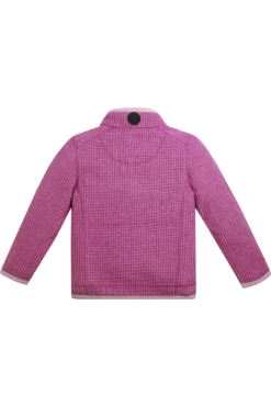 Weird Fish Kids Fleece & Hoodies|Archie Unisex Kids Eco 1/4 Zip Grid Fleece Raspberry