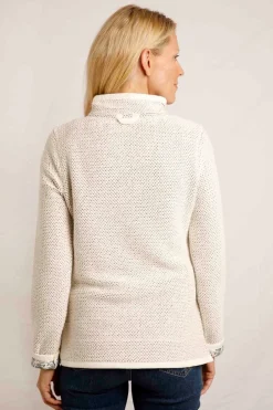 Weird Fish Sweatshirts & Hoodies|Aria 1/4 Zip Eco Macaroni Sweatshirt Ecru