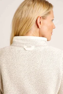 Weird Fish Sweatshirts & Hoodies|Aria 1/4 Zip Eco Macaroni Sweatshirt Ecru