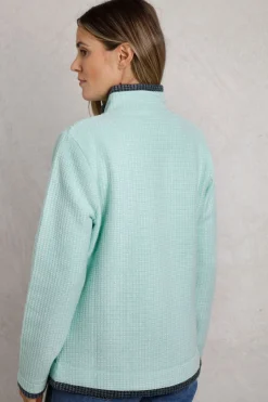 Weird Fish Fleece|Ariana Eco Full Zip Grid Fleece Seaspray