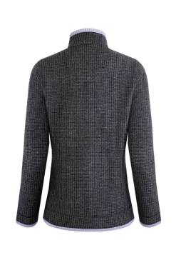 Weird Fish Fleece|Ariana Eco Full Zip Grid Fleece Washed Black