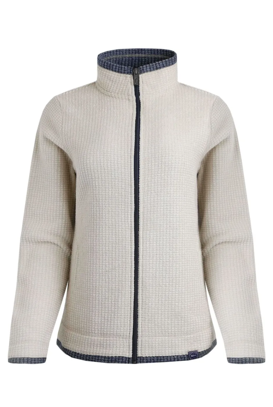 Weird Fish Fleece|Ariana Eco Full Zip Grid Fleece Ecru