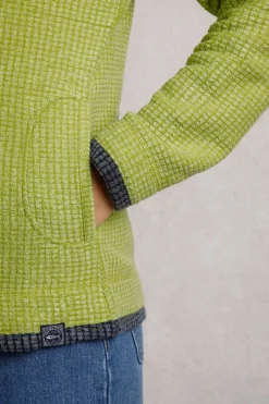 Weird Fish Fleece|Ariana Eco Full Zip Grid Fleece Tarragon