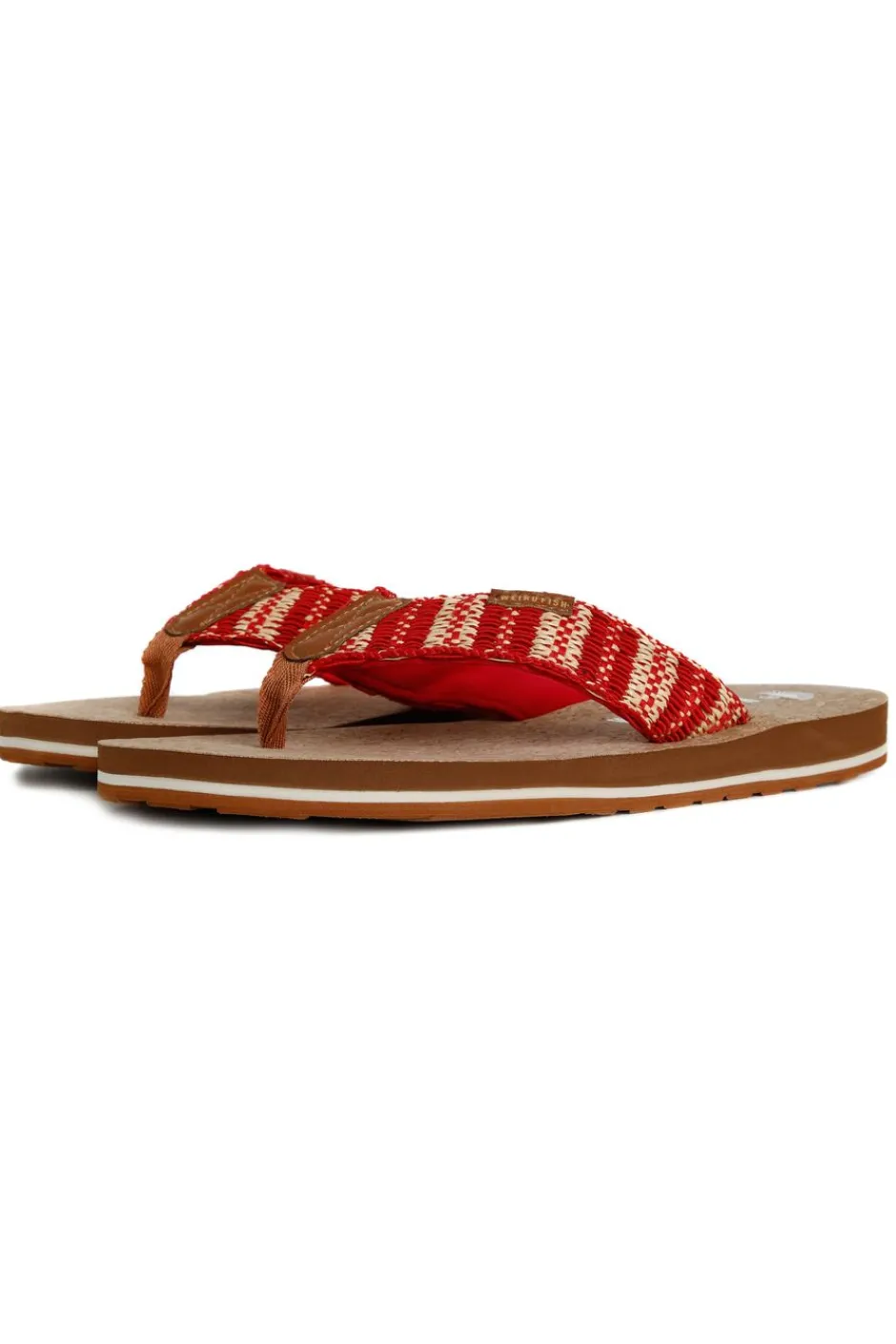 Weird Fish Flipflops And Footwear|Flipflops And Footwear|Arundel Cork Flip Flops Tango Red