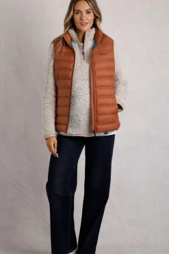 Weird Fish Coats, Jackets And Gilets|Atissa Lightweight Padded Gilet Rust
