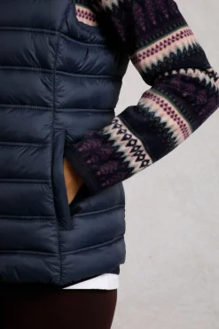Weird Fish Coats, Jackets And Gilets|Atissa Lightweight Padded Gilet Navy
