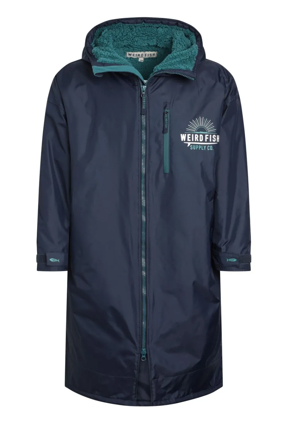 Weird Fish Coats, Jackets And Gilets|Swimshorts & Changing Robes|Atlantic Unisex Waterproof Changing Robe Blue Surf