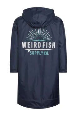 Weird Fish Coats, Jackets And Gilets|Swimshorts & Changing Robes|Atlantic Unisex Waterproof Changing Robe Blue Surf
