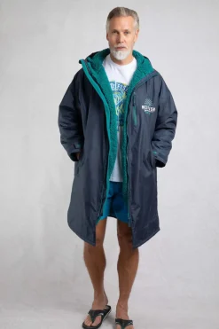 Weird Fish Coats, Jackets And Gilets|Swimshorts & Changing Robes|Atlantic Unisex Waterproof Changing Robe Blue Surf