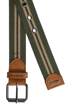 Weird Fish Caps & Scarves|Scarves & Caps|Austin Woven Belt Dark Olive