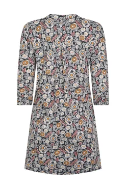 Weird Fish Tunics|Tops & T-Shirts|Ava Organic Cotton Printed Slub Tunic Navy