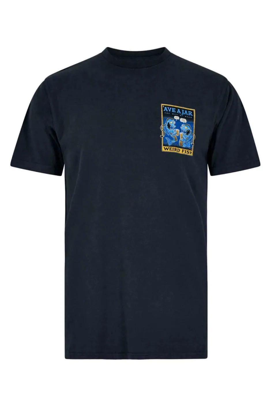 Weird Fish T-Shirts|Ave A Jar Back Print Artist T-Shirt Navy