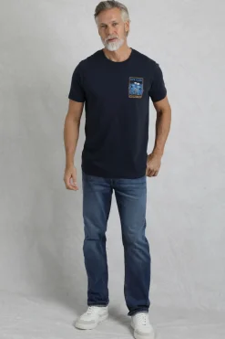 Weird Fish T-Shirts|Ave A Jar Back Print Artist T-Shirt Navy