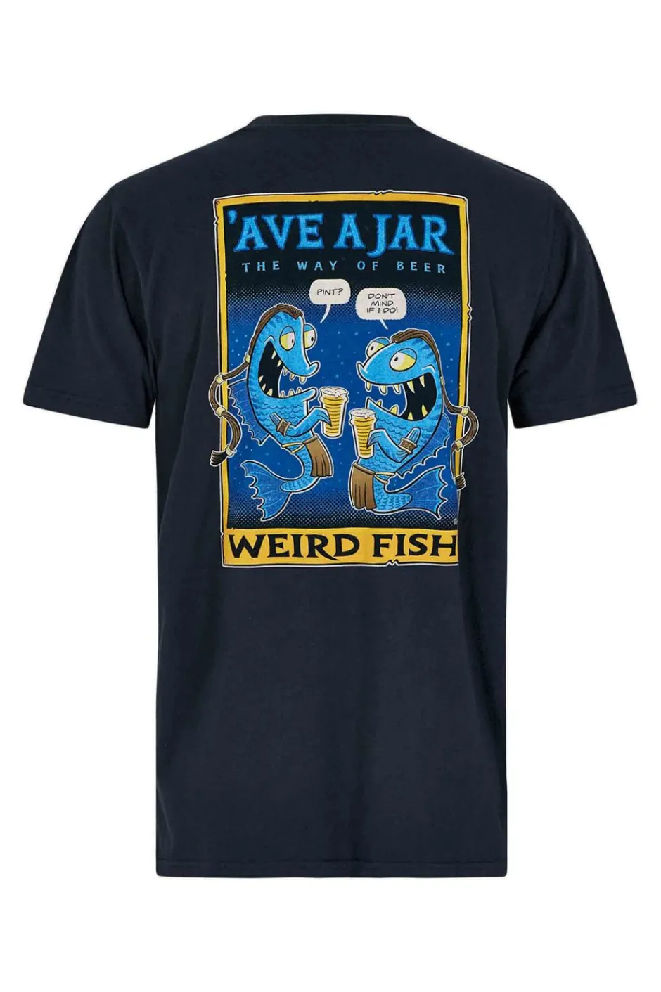 Weird Fish T-Shirts|Ave A Jar Back Print Artist T-Shirt Navy