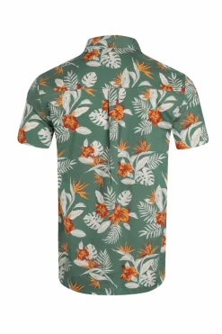 Weird Fish Shirts|Avondale Short Sleeve Printed Shirt Dusky Green