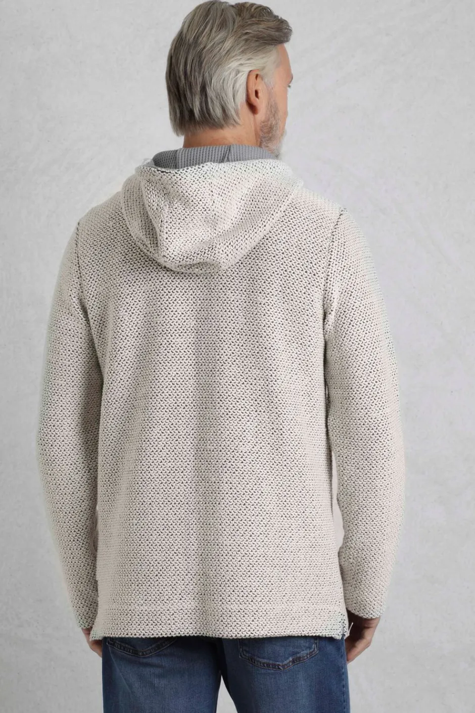 Weird Fish Sweatshirts & Hoodies|Bakersfield Button Neck Eco Macaroni Hoodie Ecru