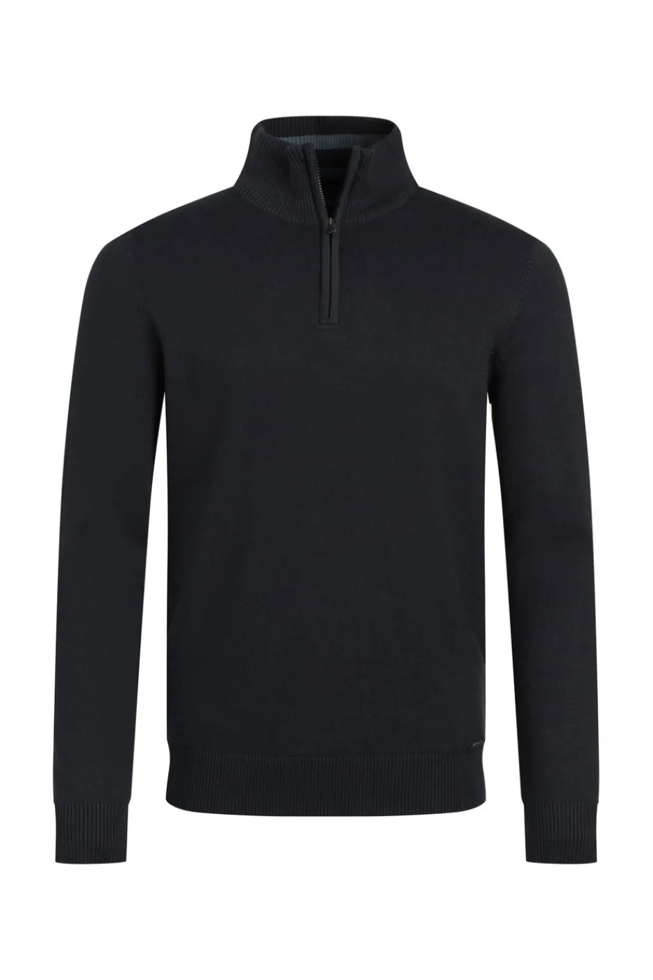Weird Fish Jumpers & Knitwear|Baxter Fine Knit 1/4 Zip Jumper Navy