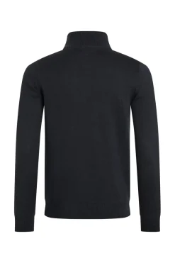 Weird Fish Jumpers & Knitwear|Baxter Fine Knit 1/4 Zip Jumper Navy