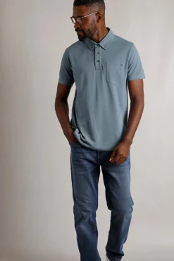 Weird Fish Polo & Rugby Shirts|Beacon Pique Polo Blue Mirage