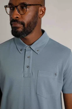 Weird Fish Polo & Rugby Shirts|Beacon Pique Polo Blue Mirage