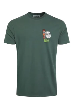 Weird Fish T-Shirts|Beer Offisher Back Print Artist T-Shirt Dusky Green