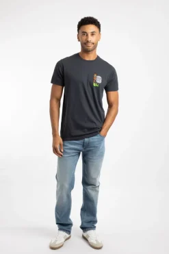 Weird Fish T-Shirts|Beer Offisher Back Print Artist T-Shirt Navy