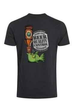 Weird Fish T-Shirts|Beer Offisher Back Print Artist T-Shirt Navy