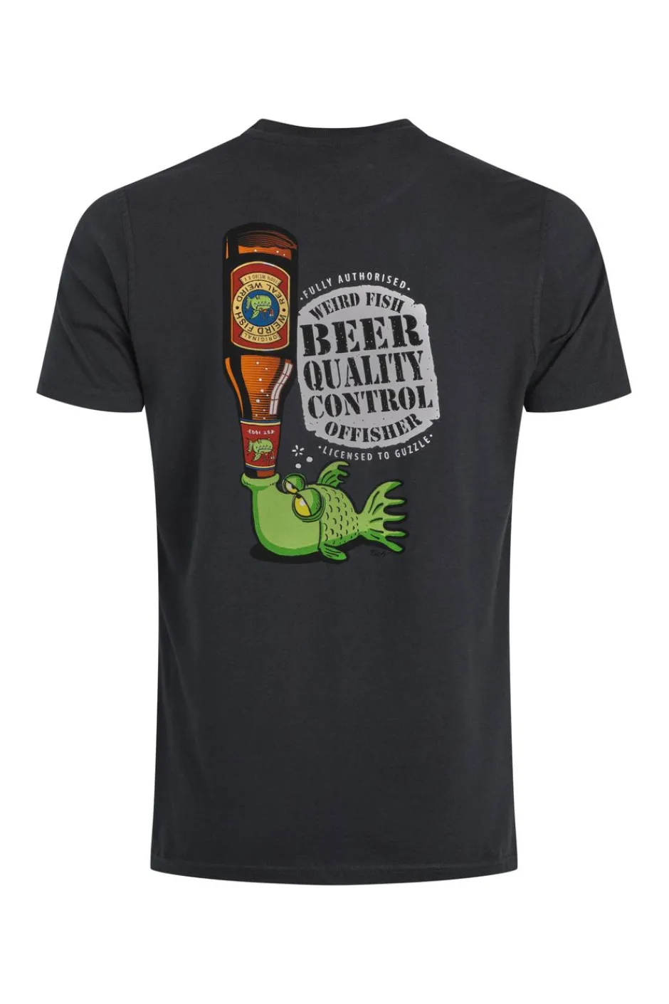 Weird Fish T-Shirts|Beer Offisher Back Print Artist T-Shirt Navy